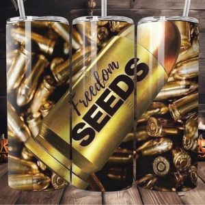 freedom SEEDS handmade 20oz skinny tumbler